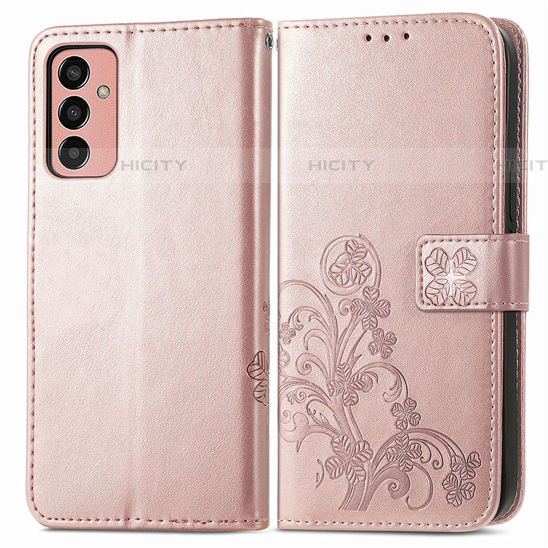 Funda de Cuero Cartera con Soporte Flores Carcasa para Samsung Galaxy M13 4G