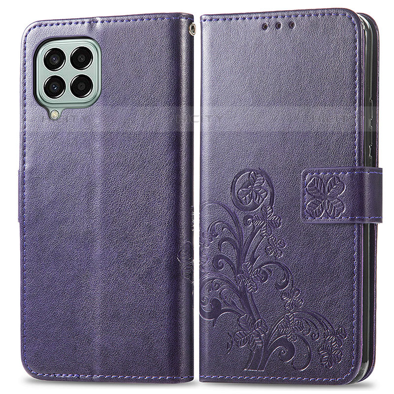 Funda de Cuero Cartera con Soporte Flores Carcasa para Samsung Galaxy M33 5G