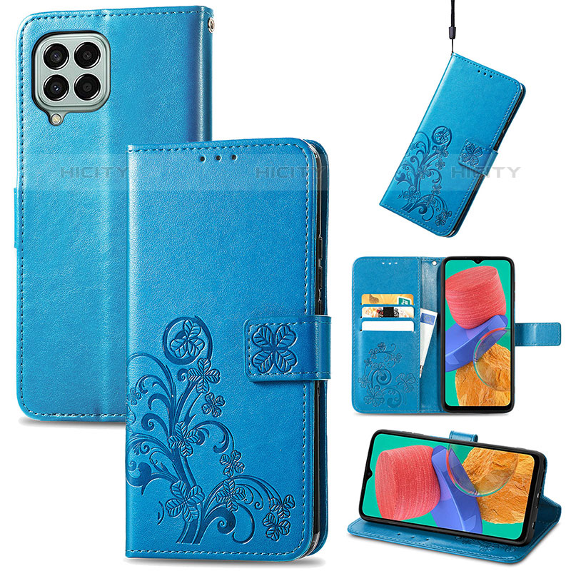 Funda de Cuero Cartera con Soporte Flores Carcasa para Samsung Galaxy M33 5G