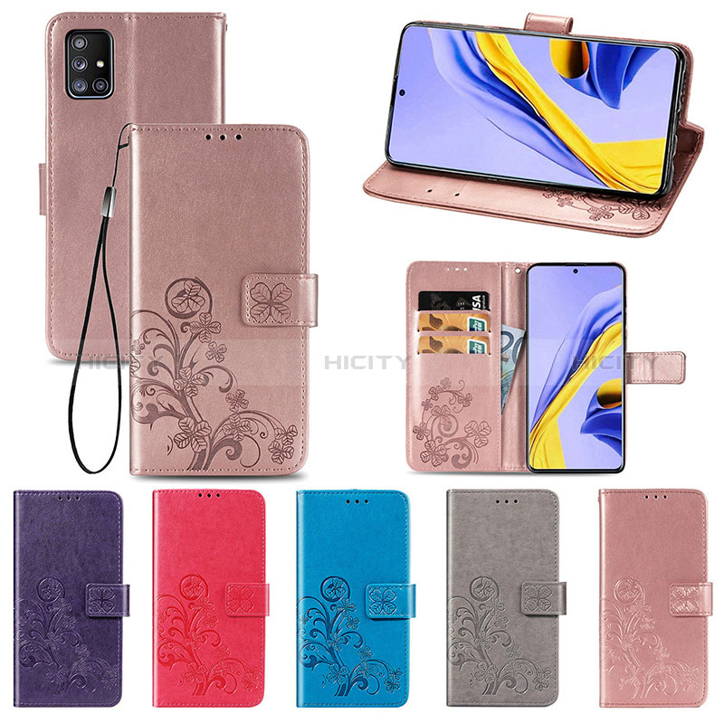 Funda de Cuero Cartera con Soporte Flores Carcasa para Samsung Galaxy M40S