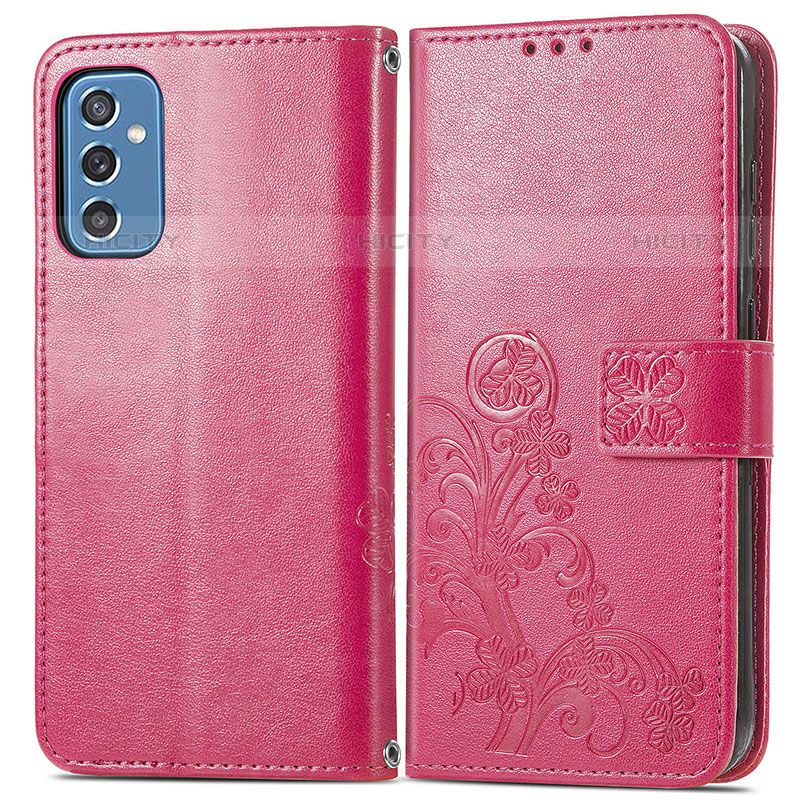 Funda de Cuero Cartera con Soporte Flores Carcasa para Samsung Galaxy M52 5G