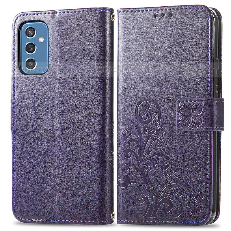 Funda de Cuero Cartera con Soporte Flores Carcasa para Samsung Galaxy M52 5G