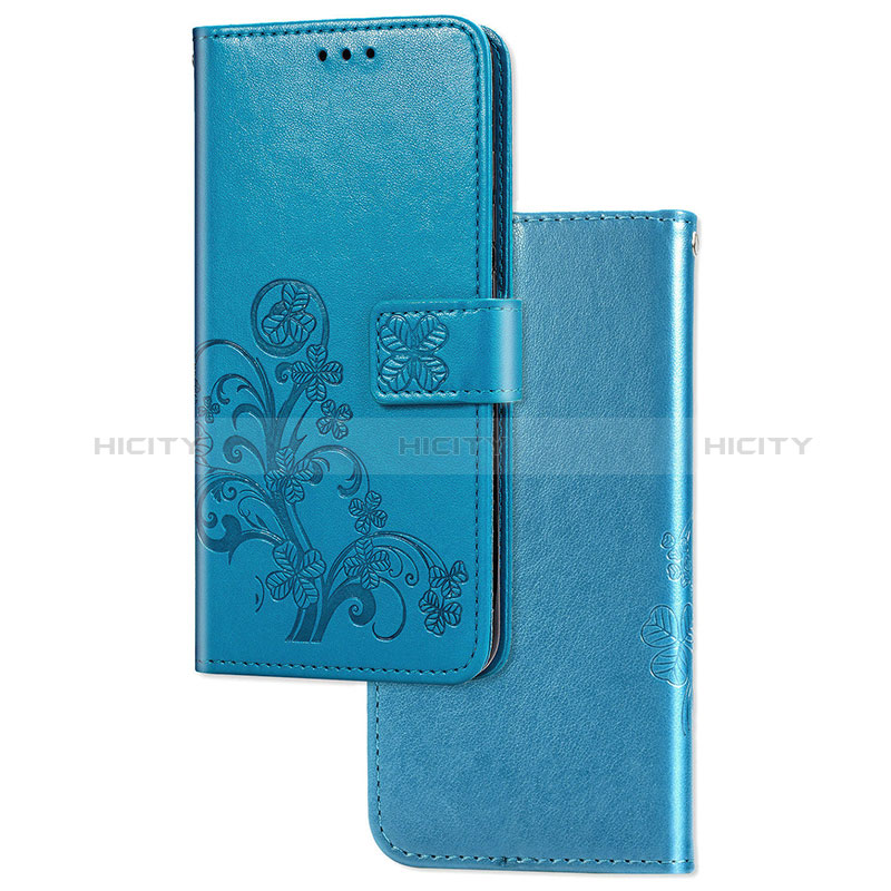 Funda de Cuero Cartera con Soporte Flores Carcasa para Sony Xperia 1 II Azul