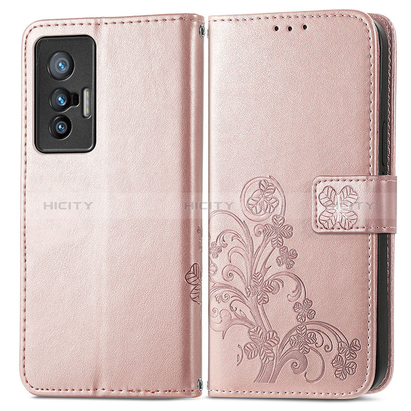 Funda de Cuero Cartera con Soporte Flores Carcasa para Vivo X70 5G