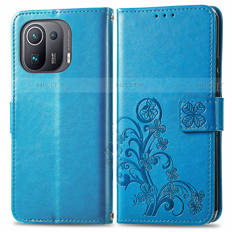 Funda de Cuero Cartera con Soporte Flores Carcasa para Xiaomi Mi 11 Pro 5G