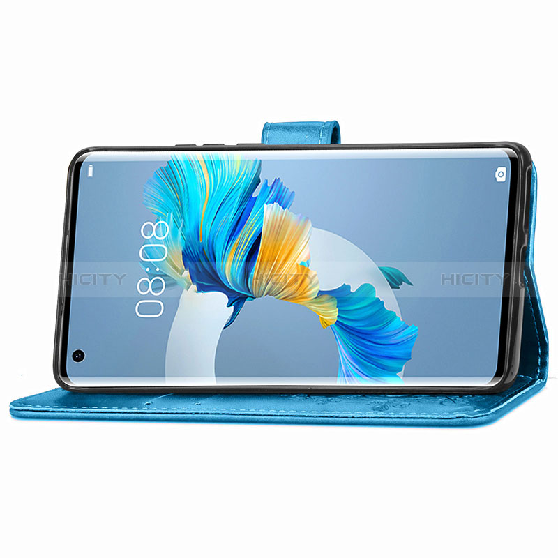 Funda de Cuero Cartera con Soporte Flores Carcasa S03D para Huawei Mate 40