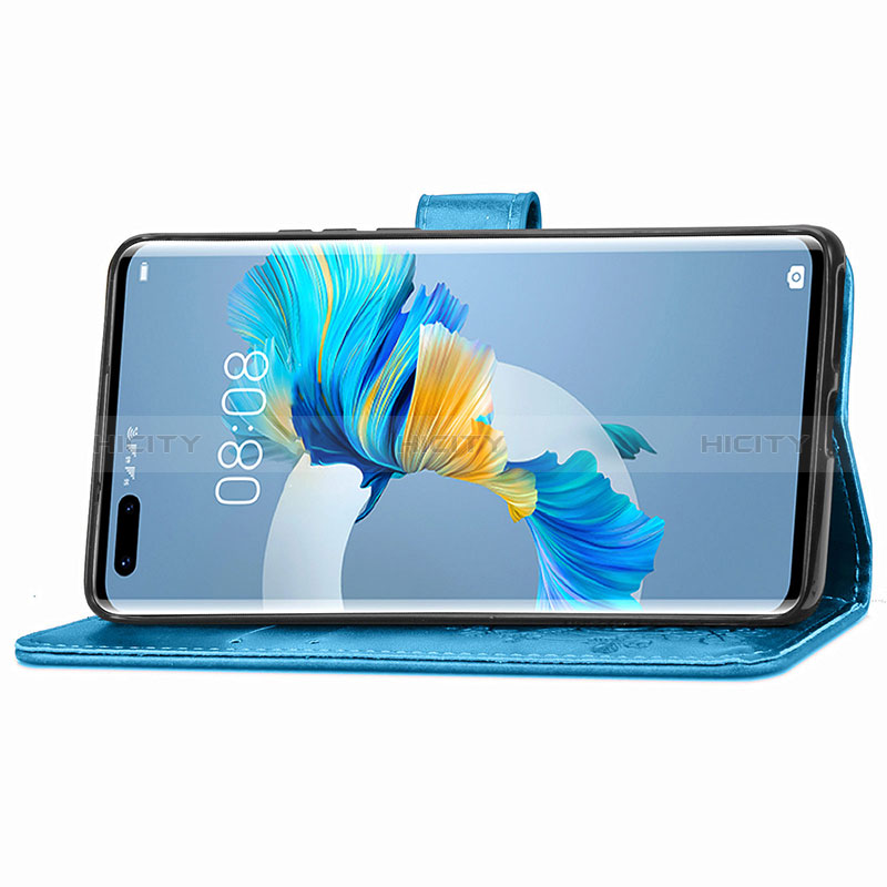 Funda de Cuero Cartera con Soporte Flores Carcasa S03D para Huawei Mate 40 Pro