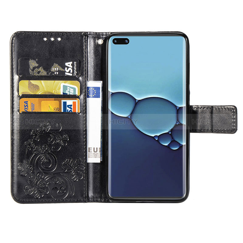 Funda de Cuero Cartera con Soporte Flores Carcasa S03D para Huawei P40 Pro