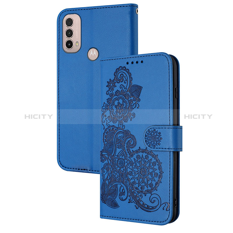 Funda de Cuero Cartera con Soporte Flores Carcasa Y01X para Motorola Moto E40