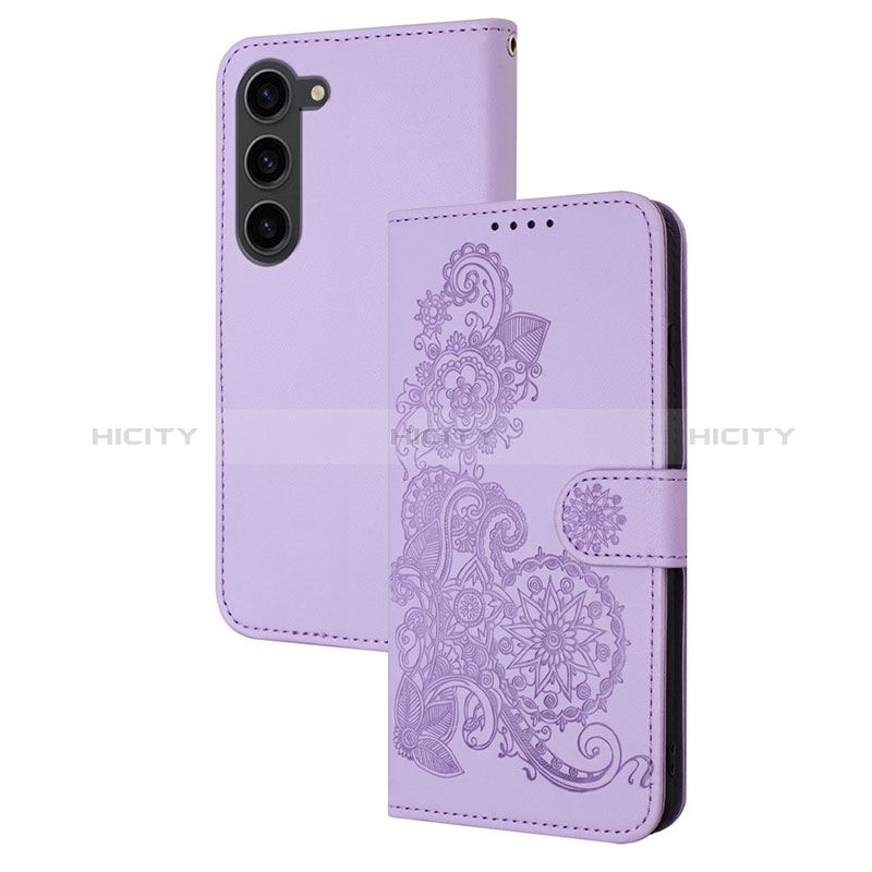 Funda de Cuero Cartera con Soporte Flores Carcasa Y01X para Samsung Galaxy S22 Plus 5G