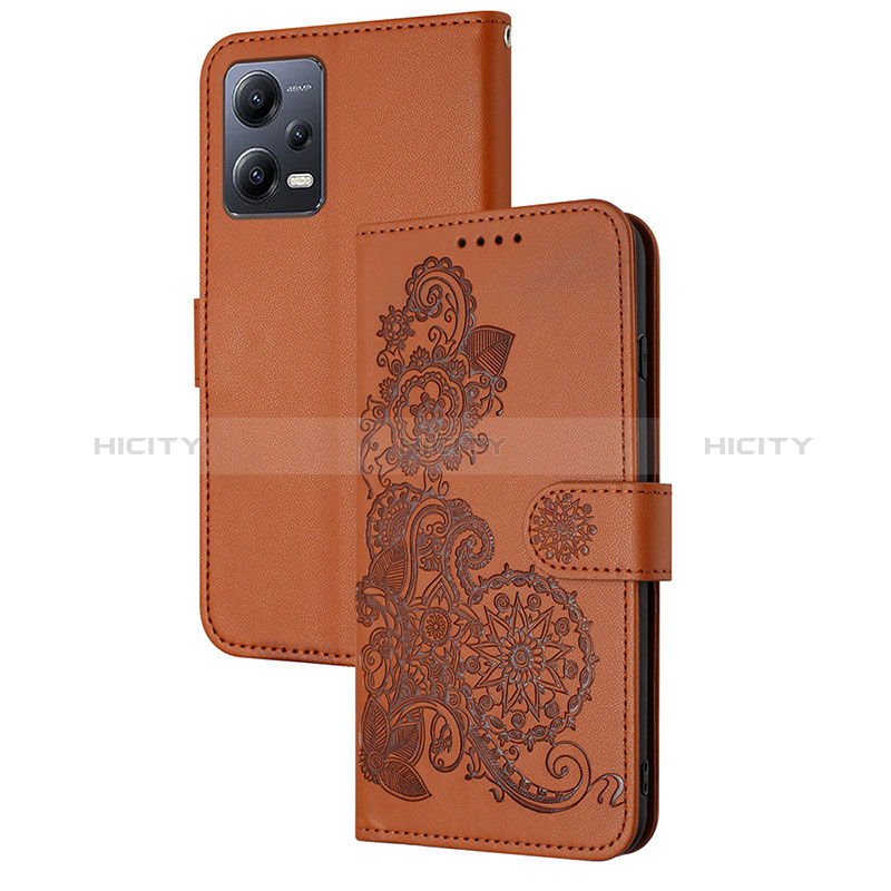 Funda de Cuero Cartera con Soporte Flores Carcasa Y01X para Xiaomi Poco X5 5G