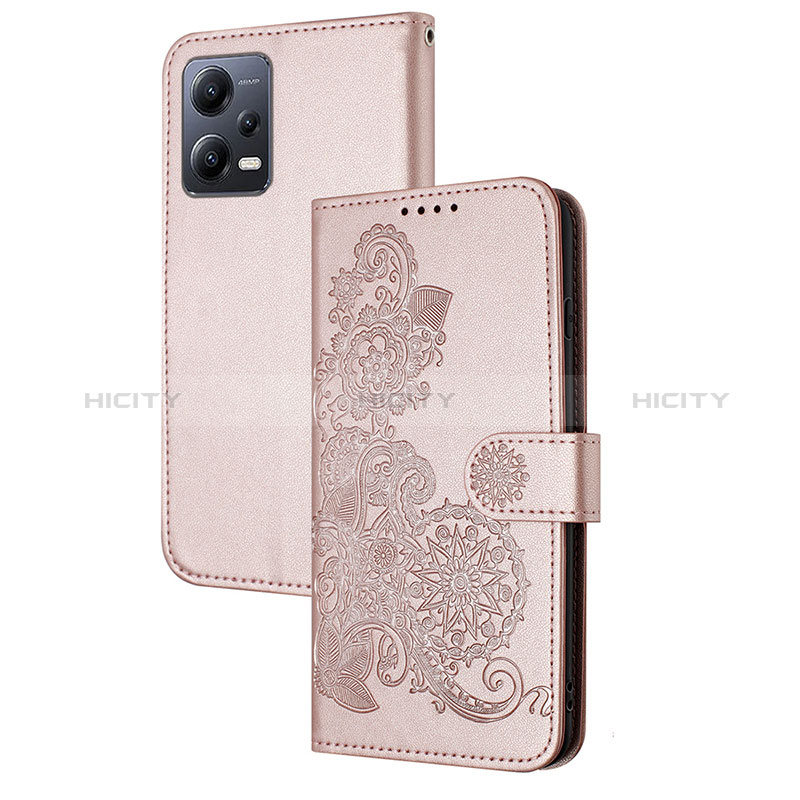 Funda de Cuero Cartera con Soporte Flores Carcasa Y01X para Xiaomi Poco X5 5G