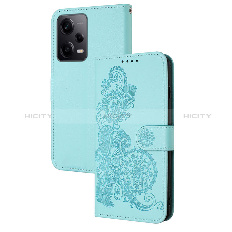 Funda de Cuero Cartera con Soporte Flores Carcasa Y01X para Xiaomi Redmi Note 12 Explorer