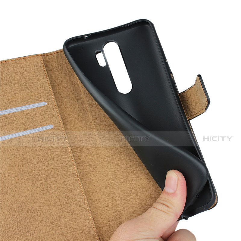 Funda de Cuero Cartera con Soporte K01 para Xiaomi Redmi Note 8 Pro Negro