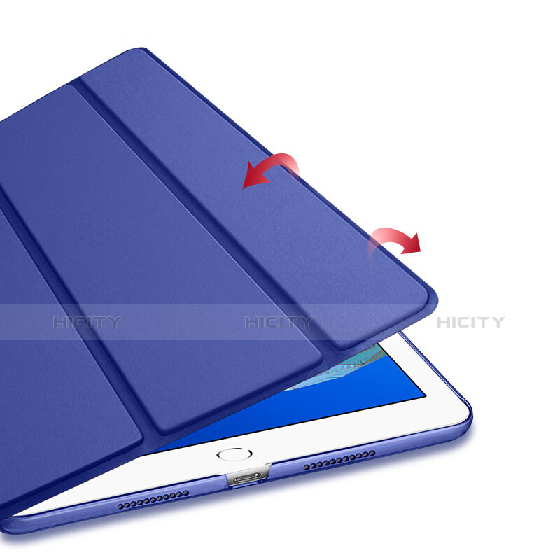 Funda de Cuero Cartera con Soporte L01 para Apple iPad Air 3 Azul