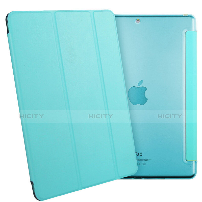 Funda de Cuero Cartera con Soporte L01 para Apple iPad Air Azul Cielo