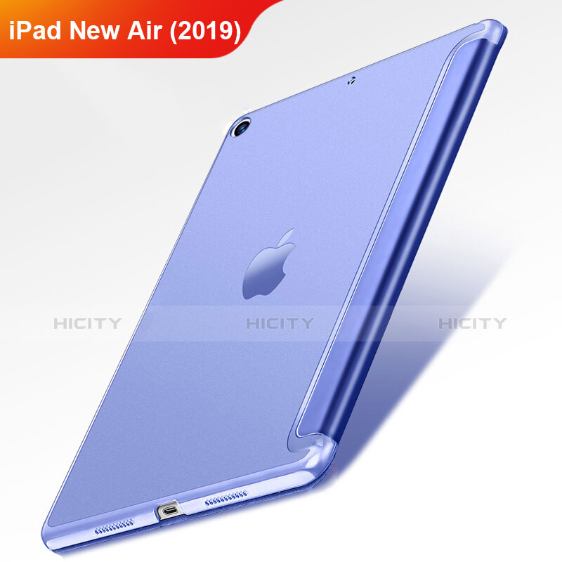 Funda de Cuero Cartera con Soporte L01 para Apple iPad New Air (2019) 10.5 Azul
