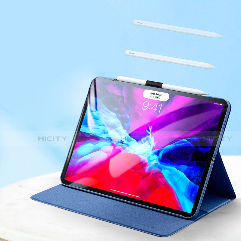 Funda de Cuero Cartera con Soporte L01 para Apple iPad Pro 11 (2020) Azul