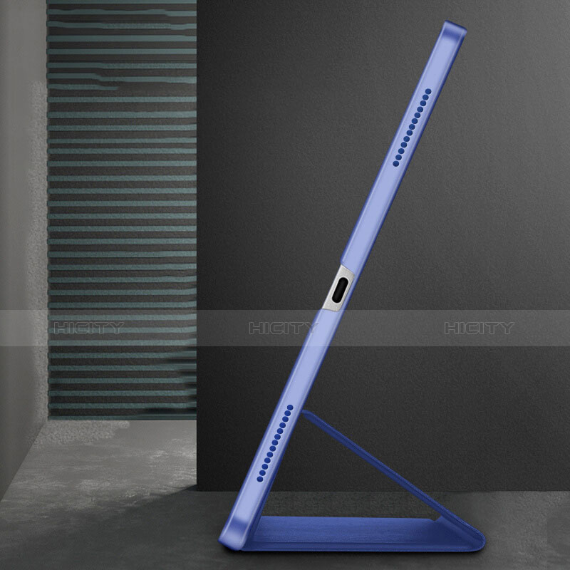 Funda de Cuero Cartera con Soporte L01 para Apple iPad Pro 12.9 (2018) Azul