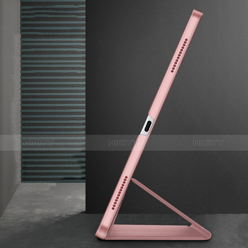 Funda de Cuero Cartera con Soporte L01 para Apple iPad Pro 12.9 (2018) Rosa