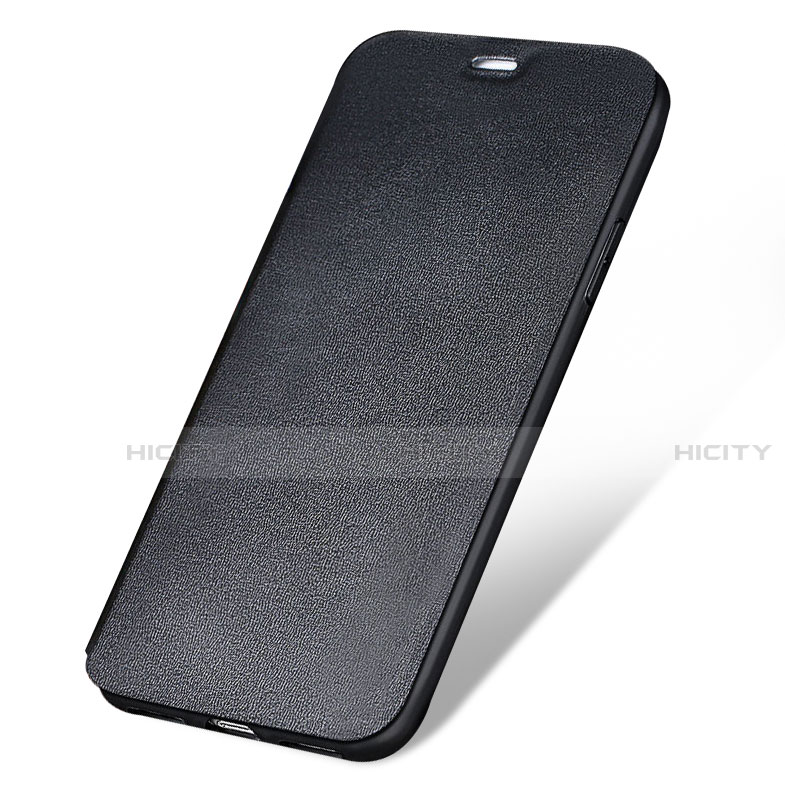 Funda de Cuero Cartera con Soporte L01 para Apple iPhone SE (2020) Negro