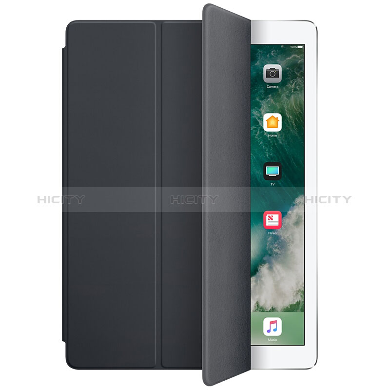 Funda de Cuero Cartera con Soporte L01 para Apple New iPad 9.7 (2018) Negro