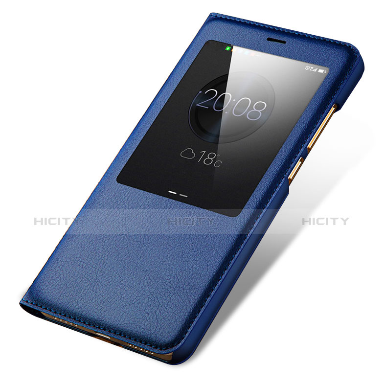 Funda de Cuero Cartera con Soporte L01 para Huawei GX8 Azul