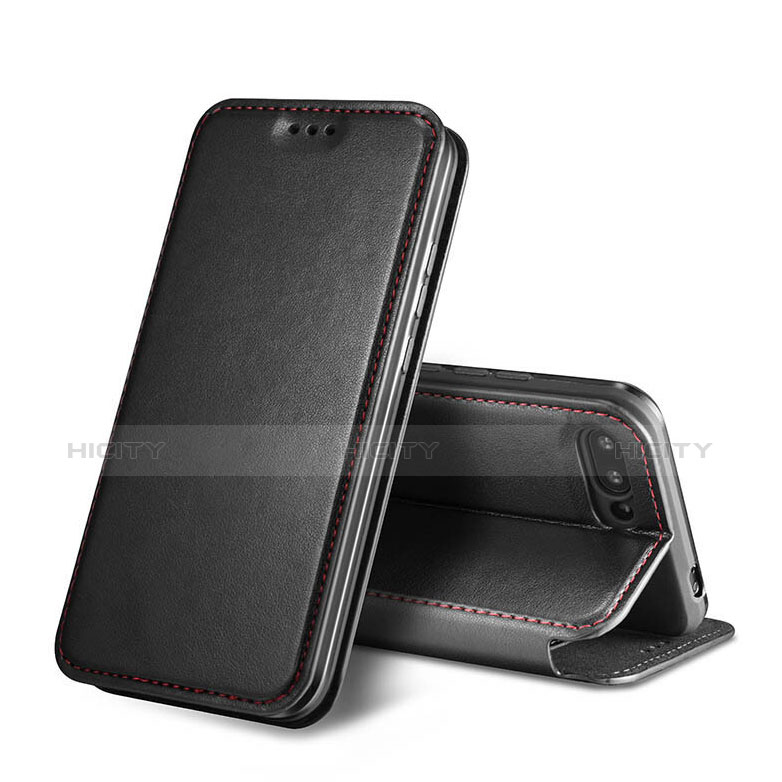 Funda de Cuero Cartera con Soporte L01 para Huawei Honor 10 Negro