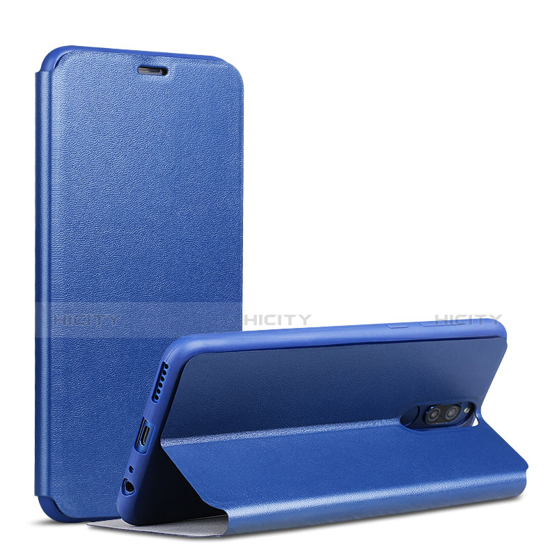 Funda de Cuero Cartera con Soporte L01 para Huawei Maimang 6 Azul