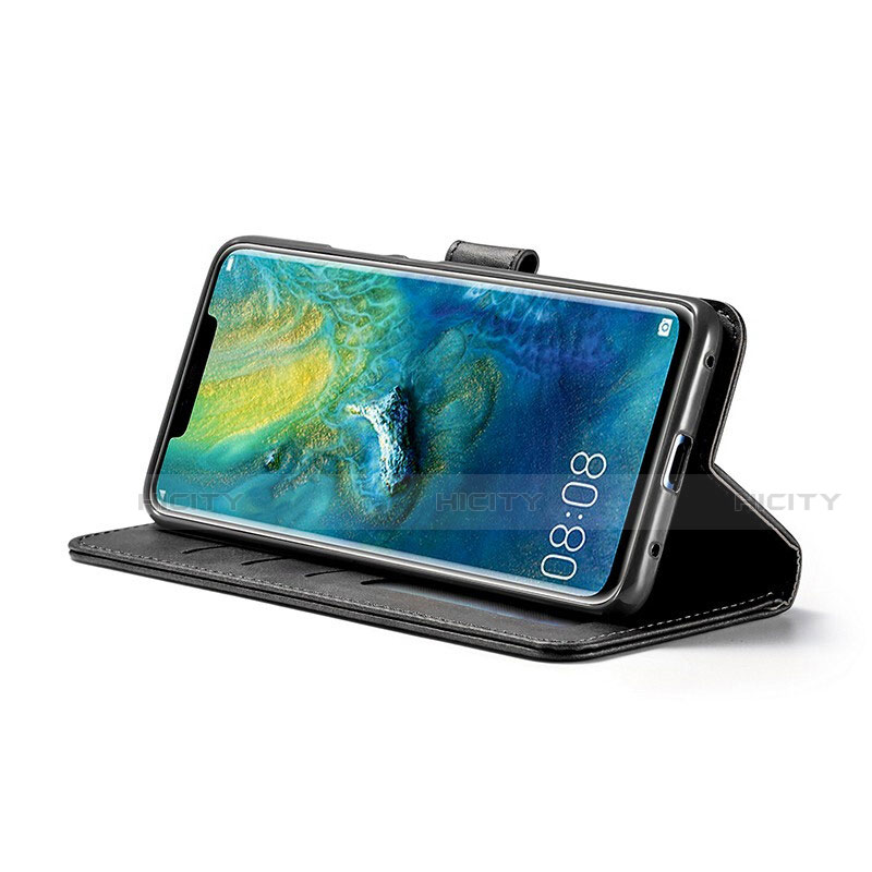 Funda de Cuero Cartera con Soporte L01 para Huawei Mate 30 Pro 5G Negro