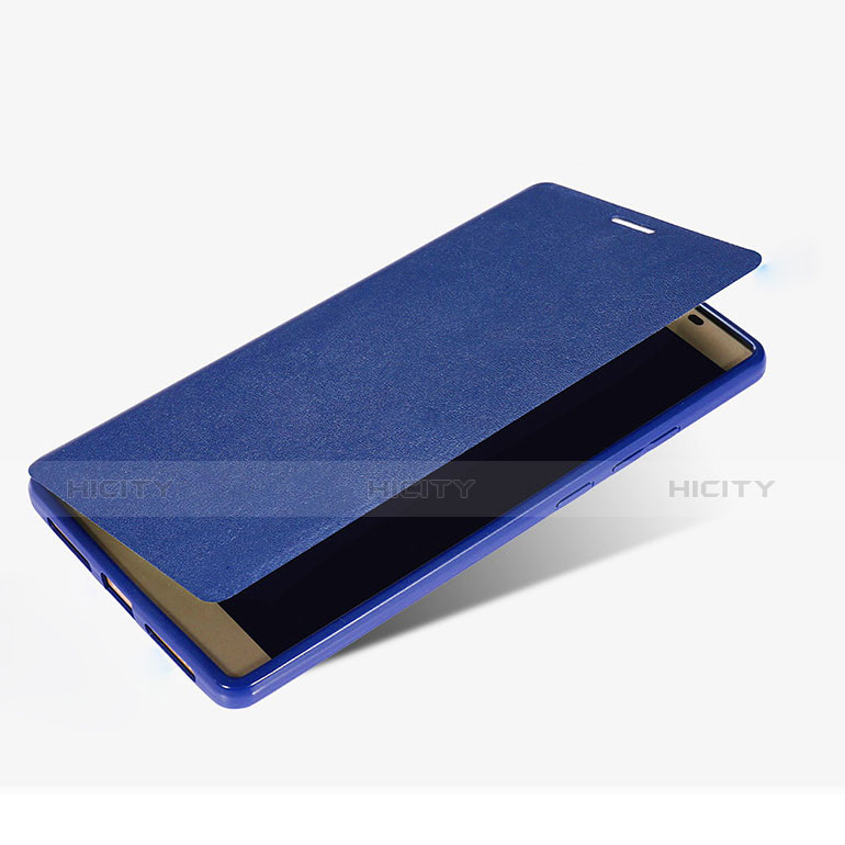 Funda de Cuero Cartera con Soporte L01 para Huawei Mate 8 Azul