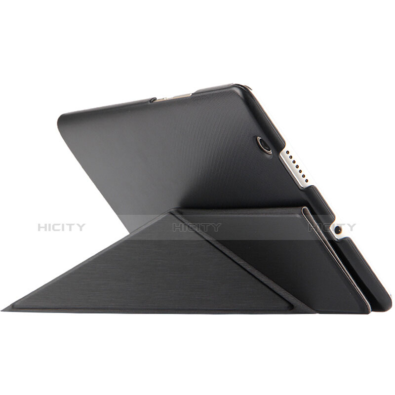 Funda de Cuero Cartera con Soporte L01 para Huawei MediaPad M3 Negro