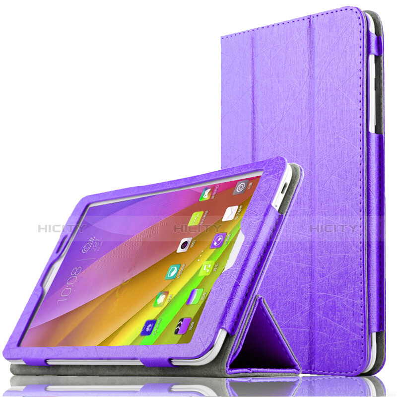 Funda de Cuero Cartera con Soporte L01 para Huawei Mediapad T2 7.0 BGO-DL09 BGO-L03 Morado