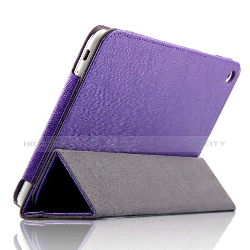 Funda de Cuero Cartera con Soporte L01 para Huawei Mediapad T2 7.0 BGO-DL09 BGO-L03 Morado