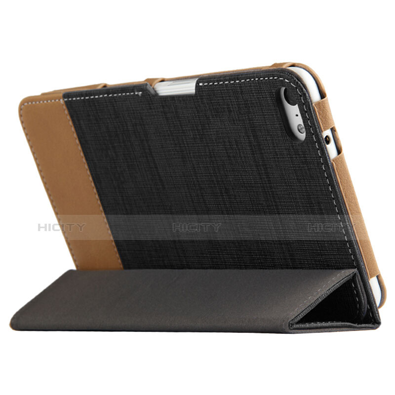 Funda de Cuero Cartera con Soporte L01 para Huawei MediaPad T2 Pro 7.0 PLE-703L Negro