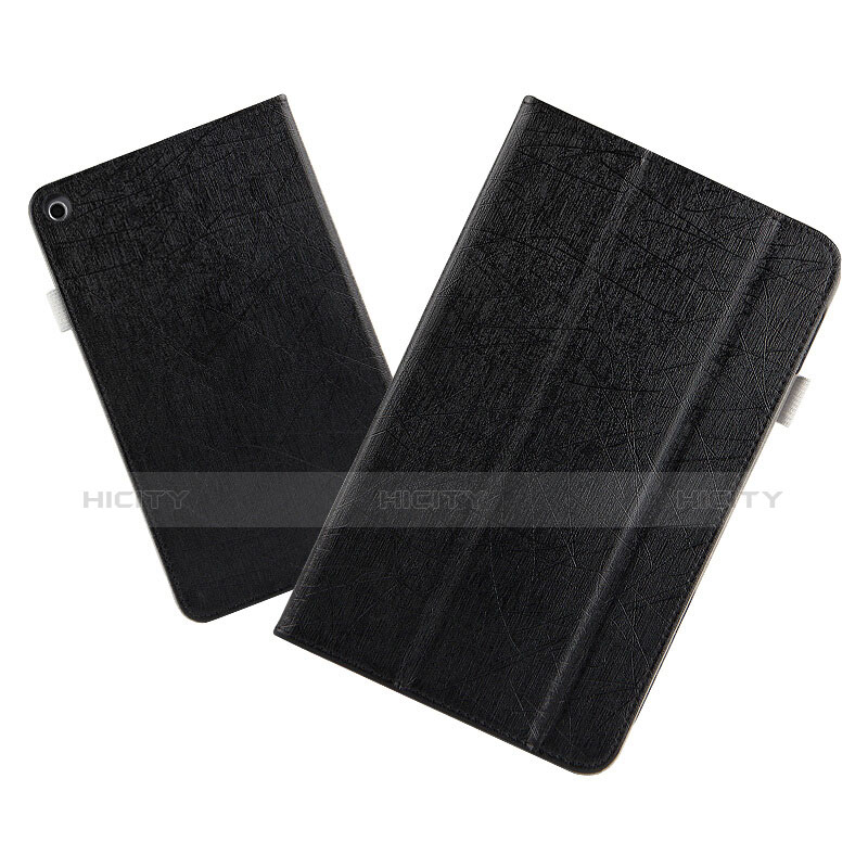 Funda de Cuero Cartera con Soporte L01 para Huawei MediaPad T3 8.0 KOB-W09 KOB-L09 Negro