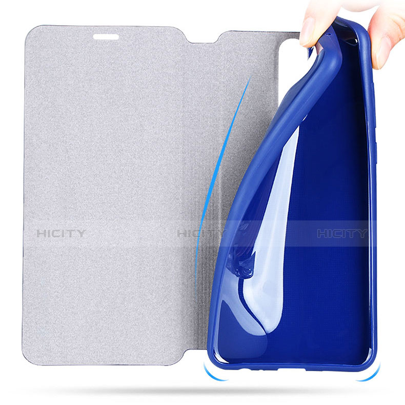 Funda de Cuero Cartera con Soporte L01 para Huawei Nova 2i Azul