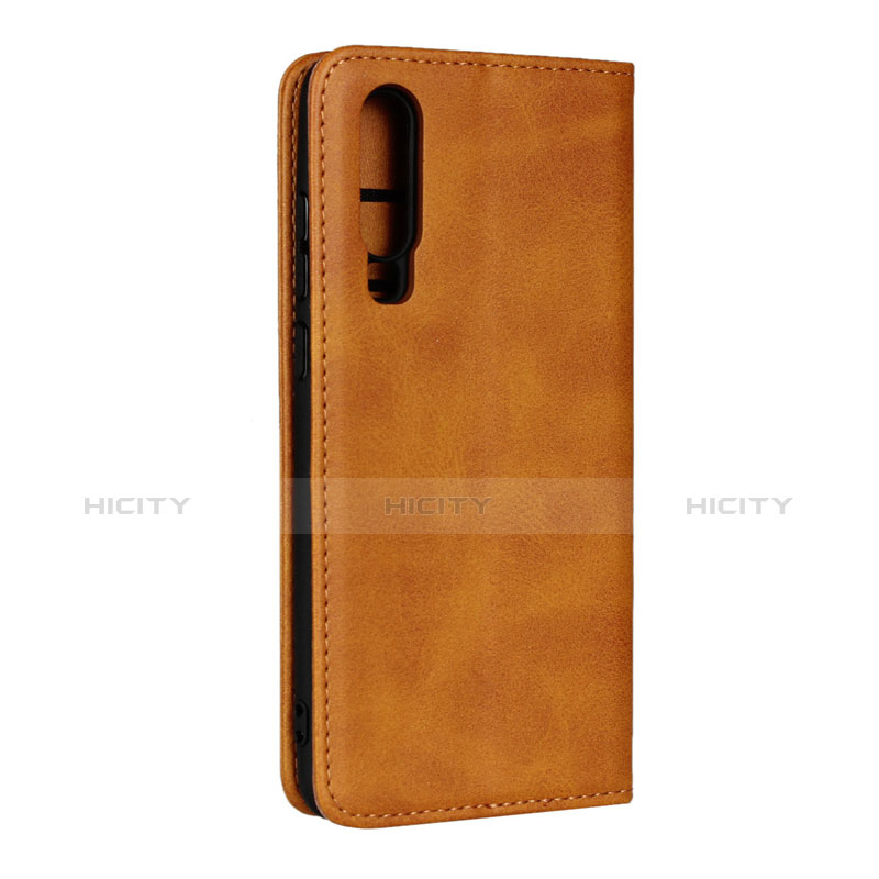 Funda de Cuero Cartera con Soporte L01 para Huawei P30 Naranja