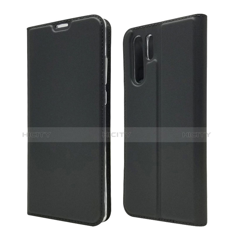 Funda de Cuero Cartera con Soporte L01 para Huawei P30 Pro Negro