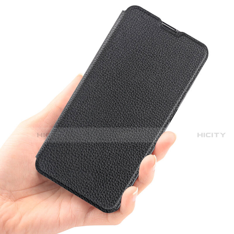 Funda de Cuero Cartera con Soporte L01 para Huawei Y6 Prime (2019) Negro