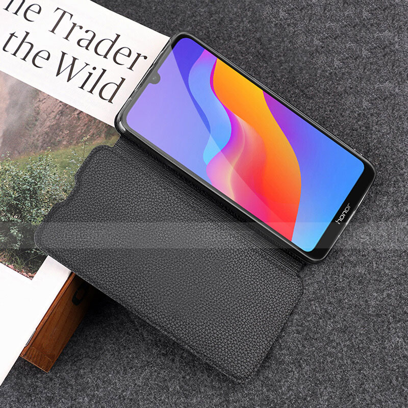 Funda de Cuero Cartera con Soporte L01 para Huawei Y6 Prime (2019) Negro