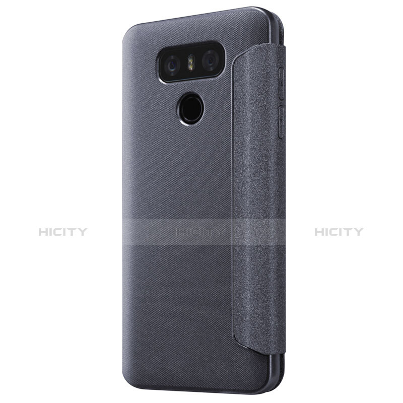 Funda de Cuero Cartera con Soporte L01 para LG G6 Negro