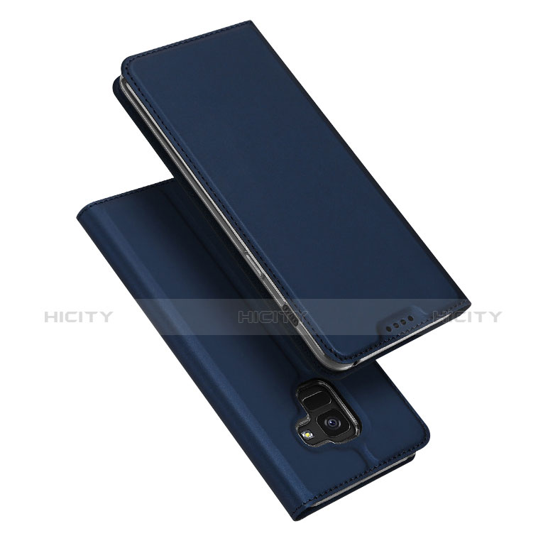 Funda de Cuero Cartera con Soporte L01 para Samsung Galaxy A5 (2018) A530F Azul