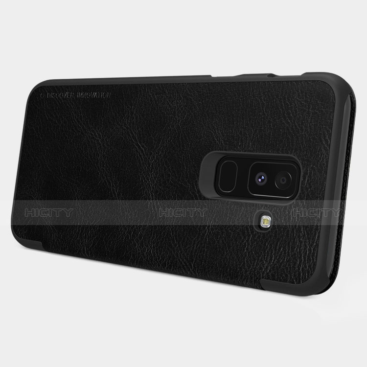 Funda de Cuero Cartera con Soporte L01 para Samsung Galaxy A9 Star Lite Negro