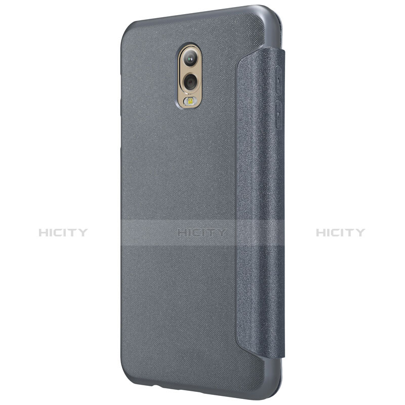 Funda de Cuero Cartera con Soporte L01 para Samsung Galaxy C8 C710F Negro