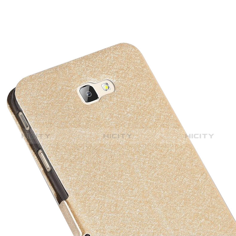 Funda de Cuero Cartera con Soporte L01 para Samsung Galaxy J5 Prime G570F Oro