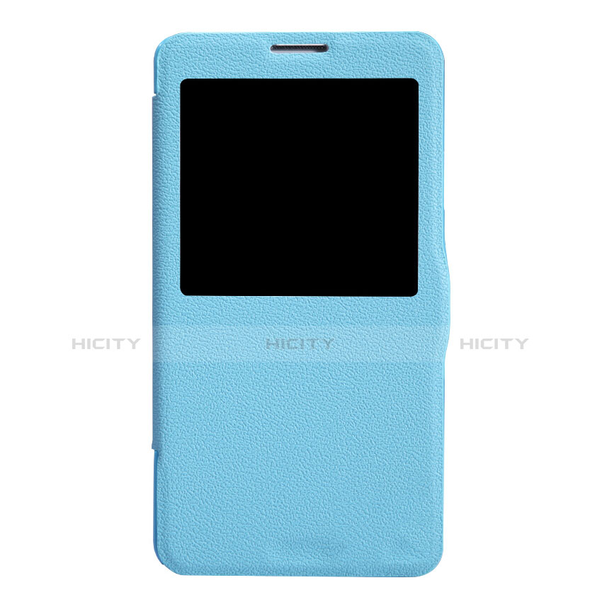 Funda de Cuero Cartera con Soporte L01 para Samsung Galaxy Note 3 N9000 Azul