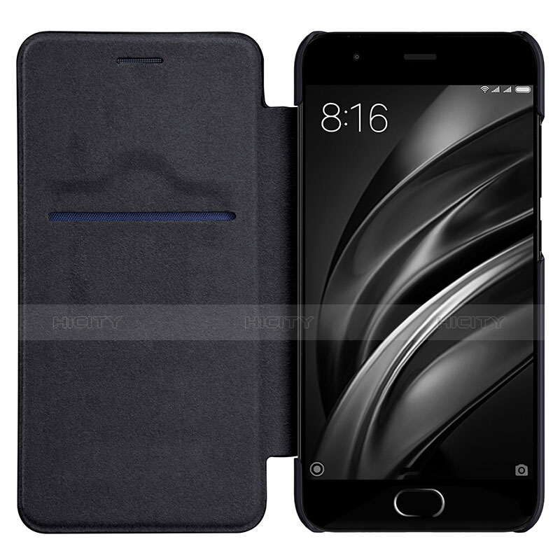 Funda de Cuero Cartera con Soporte L01 para Xiaomi Mi 6 Negro