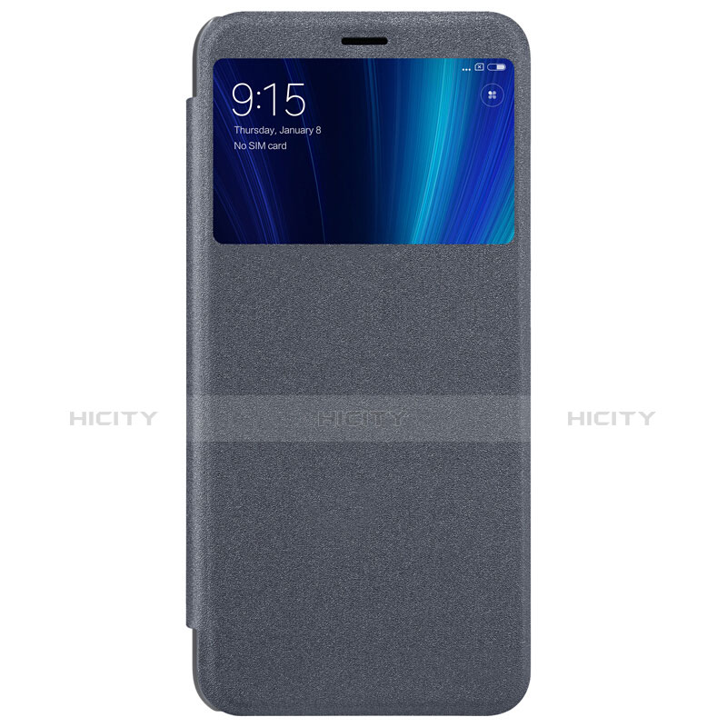 Funda de Cuero Cartera con Soporte L01 para Xiaomi Mi 6X Negro