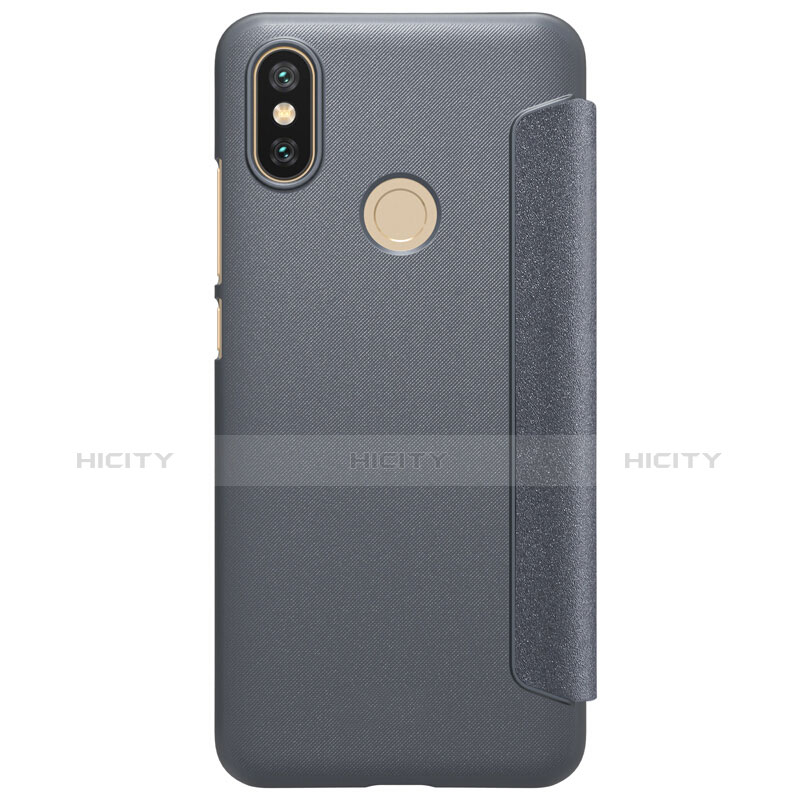 Funda de Cuero Cartera con Soporte L01 para Xiaomi Mi 6X Negro